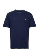Branded Ringer Tshirt Tops T-shirts Short-sleeved Blue Lyle & Scott