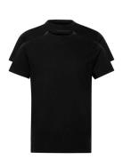 T-Shirt 2-P Tops T-shirts Short-sleeved Black Jockey