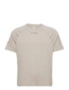Hmlmt Laze T-Shirt Sport T-shirts Short-sleeved Beige Hummel