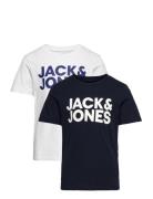 Jack & J S Jjecorp Logo Tee Ss Crew Ne 2Pk Noos Jnr Marinblå