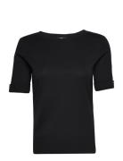 T-Shirts Tops T-shirts & Tops Short-sleeved Black Esprit Collection