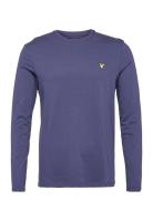 Plain L/S T-Shirt Tops T-shirts Long-sleeved Blue Lyle & Scott