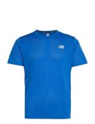 Impact Run Short Sleeve Sport T-shirts Short-sleeved Blue New Balance