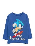 Nmmnuuk Sonic Ls Top Box Vde Tops T-shirts Long-sleeved T-shirts Blue ...