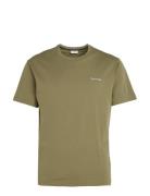 Micro Logo Interlock T-Shirt Tops T-shirts Short-sleeved Khaki Green C...