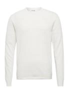 Slhmaine Ls Knit Crew Neck W Tops Knitwear Round Necks White Selected ...