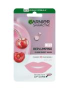 Skin Active Lips Replumping 15Min Cherry Sheet Mask Läppbehandling Nud...