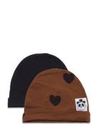 Basic Hearts Baby Beanie 2-Pack Accessories Headwear Hats Beanie Multi...