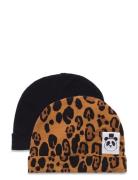 Basic Leopard Baby Beanie 2-Pack Accessories Headwear Hats Beanie Mult...