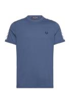 Taped Ringer T-Shirt Tops T-shirts Short-sleeved Blue Fred Perry
