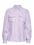 Percey Blouse Tops Blouses Long-sleeved Purple Dante6