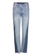 501 Jeans Spliced Ab855 Medium Bottoms Jeans Straight-regular Blue LEV...