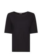 Esprit Casual Linen Blend T-Shirt Svart