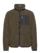 Benny Pile Jacket Tops Sweat-shirts & Hoodies Fleeces & Midlayers Khak...