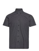 Clean Cut Copenhagen Hudson Aop Stretch Shirt Ss Marinblå