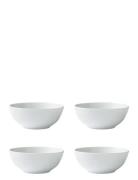 Aida Relief - Skål Porcelæn White 4 Stk 14 Cm Gaveæske Vit