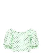 Point Dots Top Tops Blouses & Tunics Green Grunt