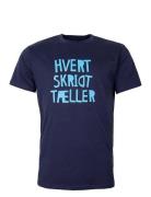 Bif Red Barnet 2022 Tee Ss Sport T-shirts Short-sleeved Blue Hummel