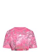 Jg Fi Aop T Sport T-shirts Short-sleeved Pink Adidas Sportswear