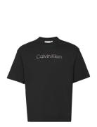 Space Dye Logo Mod Comf T-Shirt Tops T-shirts Short-sleeved Black Calv...