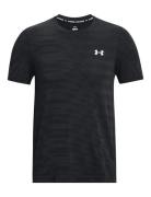Ua Seamless Ripple Ss Sport T-shirts Short-sleeved Black Under Armour
