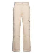 Pocket Cargo Jeans Bottoms Trousers Straight Leg Beige Mango