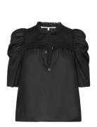 Jodisa Blouse Tops Blouses Short-sleeved Black Second Female