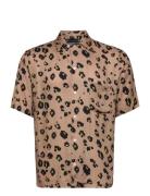 Manado Ss Shirt Tops Shirts Short-sleeved Beige AllSaints