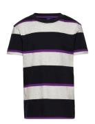 Relaxed Striped T-Shirt Tops T-shirts Short-sleeved Black GANT