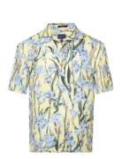 Rel Iris Linen Lyocell Ss Shirt Tops Shirts Short-sleeved Yellow GANT