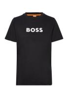 C_Elogo_5 Tops T-shirts & Tops Short-sleeved Black BOSS