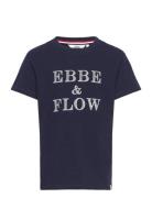 Dary Tee Tops T-shirts Short-sleeved Blue Ebbe Kids
