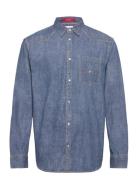 Tjm Rlx Western Denim Shirt Tops Shirts Casual Blue Tommy Jeans