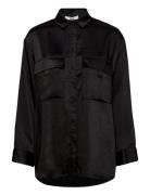 Satina Utilla Shirt Tops Shirts Long-sleeved Black Bzr