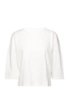 Sweatshirt W Buttons Tops Sweat-shirts & Hoodies Sweat-shirts White To...