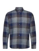 Slhregrobin-Flannel Check Shirt Tops Shirts Casual Navy Selected Homme