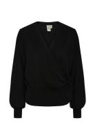 YAS Yasassi Ls Wrap Knit Cardigan S. Noos Svart