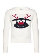 ONLY Onlxmas Reindeer Ls O-Neck Box Knt Vit