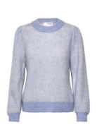 Selected Femme Slflilo Ls Knit O-Neck Blå