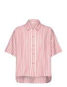 Vilde Ss Shirt Tops Shirts Short-sleeved Pink Basic Apparel