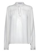 Viseba V-Neck L/S Top/Su Tops Blouses Long-sleeved White Vila