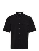 Nylon Short Sleeve Shirt Designers Shirts Short-sleeved Black HAN Kjøb...
