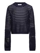Pontinha Knitt Tops Knitwear Pullovers Blue Grunt