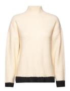 Visenna L/S Knit Pullover /B Tops Knitwear Turtleneck Cream Vila