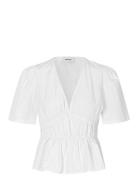 Deenmd Top Tops Blouses Short-sleeved White Modström