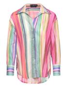 Multicolour Striped Shirt Tops Shirts Long-sleeved Multi/patterned Man...