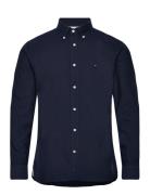Oxford Dobby Rf Shirt Tops Shirts Casual Navy Tommy Hilfiger