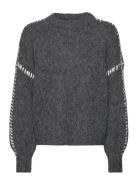 Vmzen Ls O-Neck Pullover Ga Exp Tops Knitwear Jumpers Grey Vero Moda