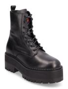 Tjw Boot Zip Up Shoes Boots Ankle Boots Laced Boots Black Tommy Hilfig...