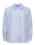 Mikacras Shirt Tops Shirts Long-sleeved Blue Cras
